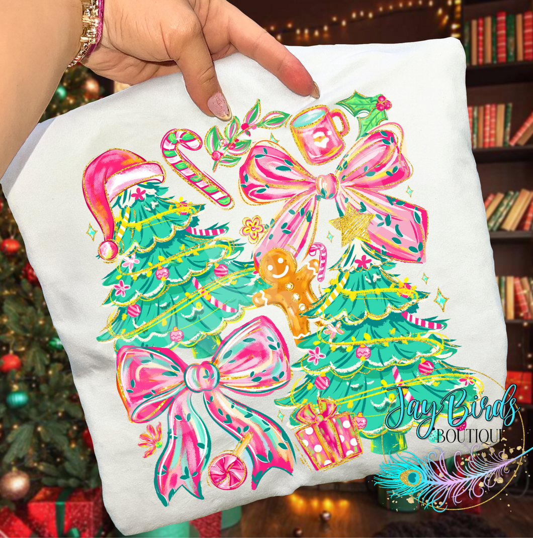 Colorful boho Christmas Solid tee