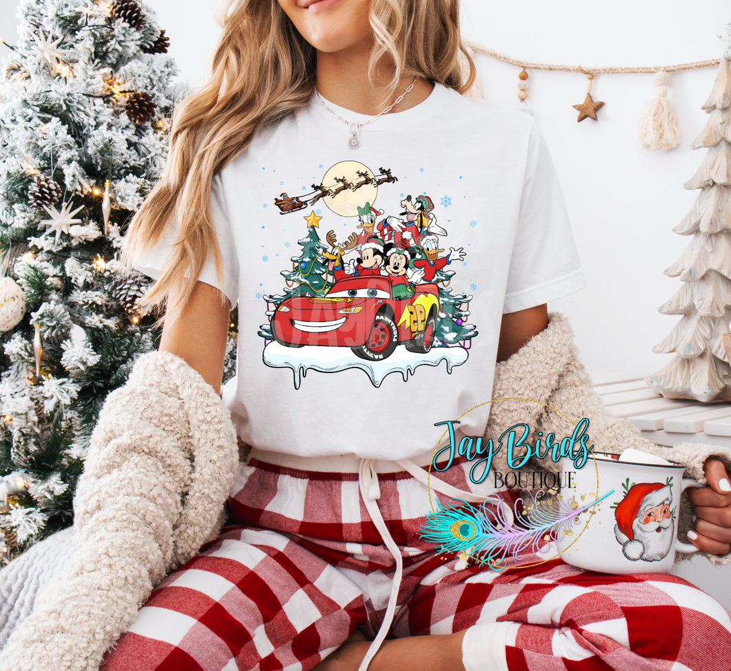 Cars Christmas mashup Solid Tee